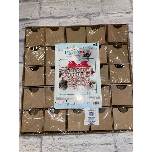 Holiday Christmas Advent Calendar Cardboard Paper Mache New Poshmark